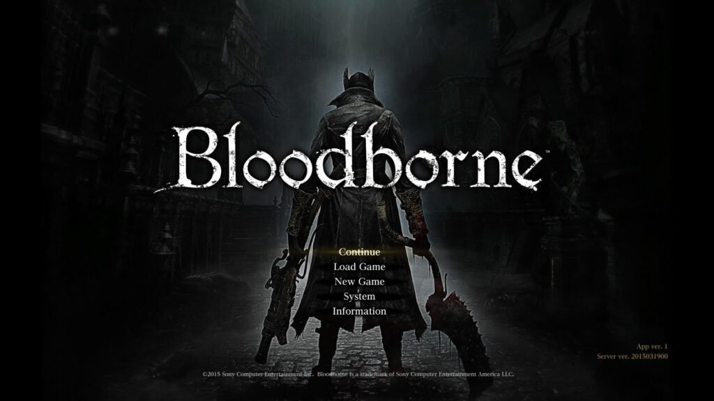 bloodborne main menu