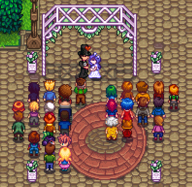 foto hasil dari cara menikah di stardew valley